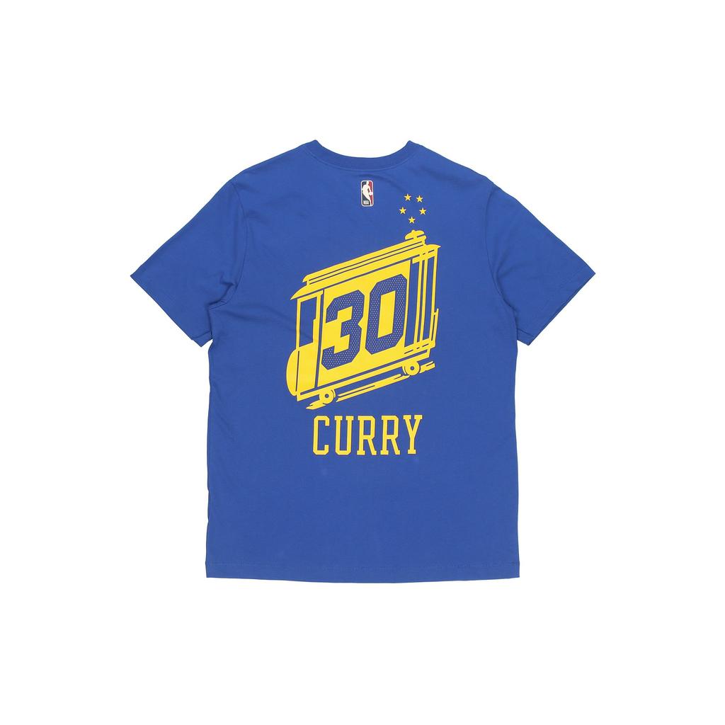 Nike Golden State Warriors Stephen Curry #30 Basketball Sports Print Short Sleeve T-Shirt Men Tops Blue CT9913-497