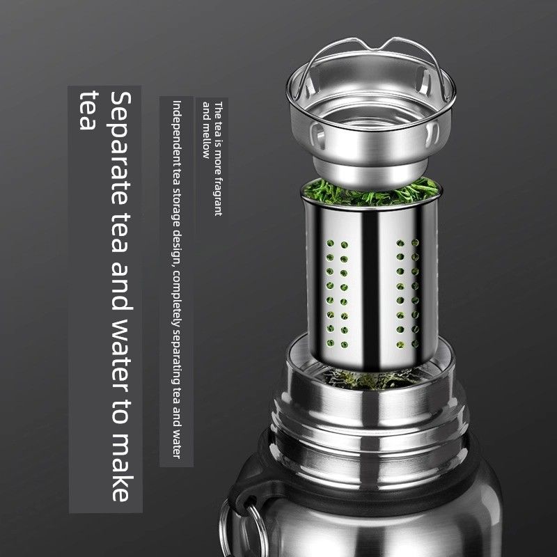 316 Stainless Steel Inner Tank Vacuum All-Steel Thermos Pot for Men's Outdoor Travel and Mountaineering Large-Capacity Thermos Cup