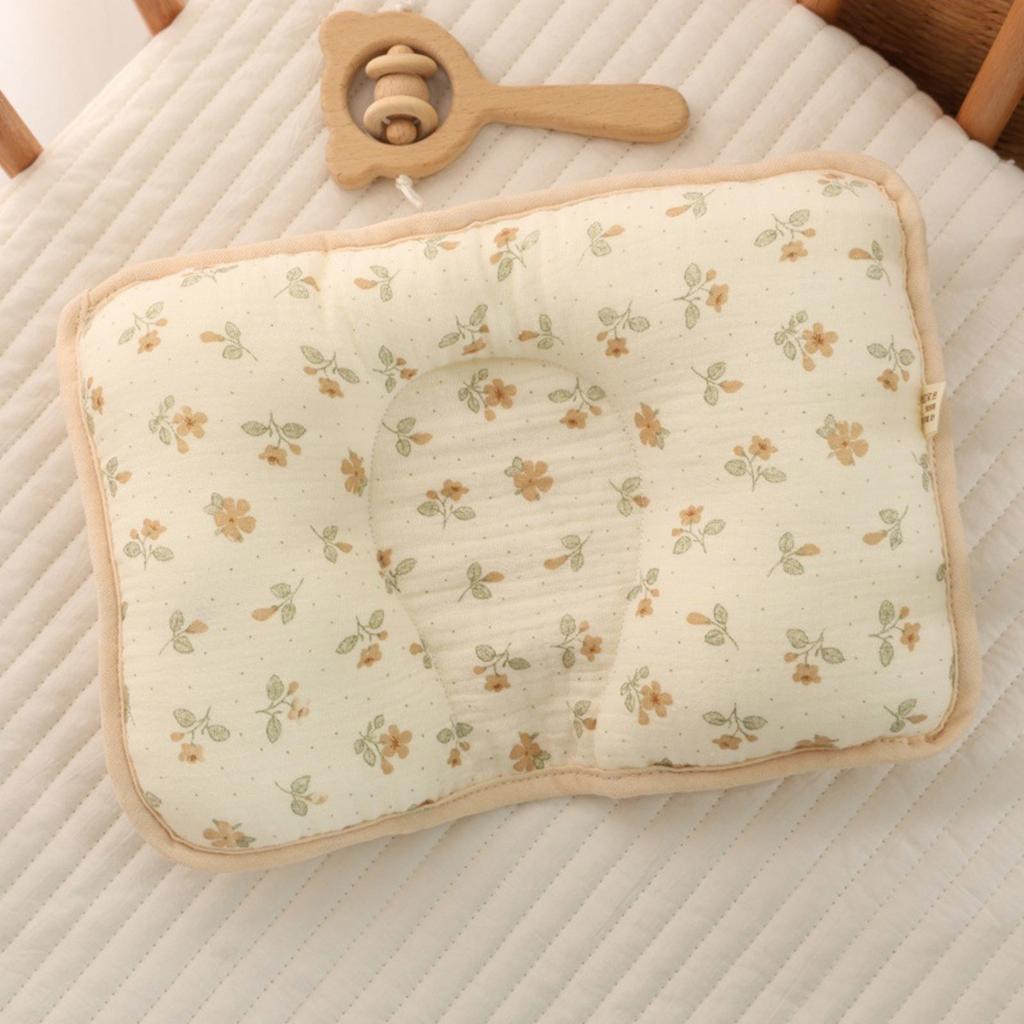 Infant Head Support Pillow for Baby Aged 0 To 12 Months Promoting Healthy Sleep Development with Gentle Cotton Fabric