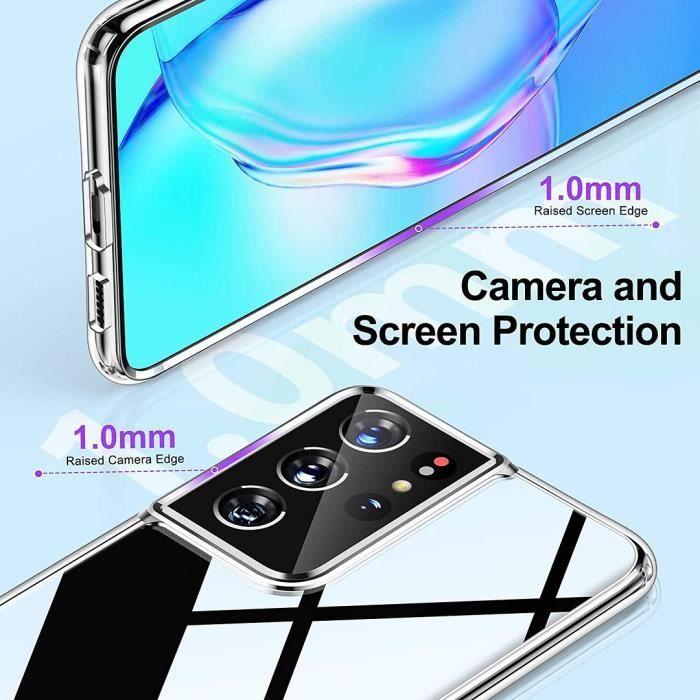Coque et Verres Trempés - Samsung - S21 Ultra - TPU Souple - Résistant aux Chocs - Ultra Slim