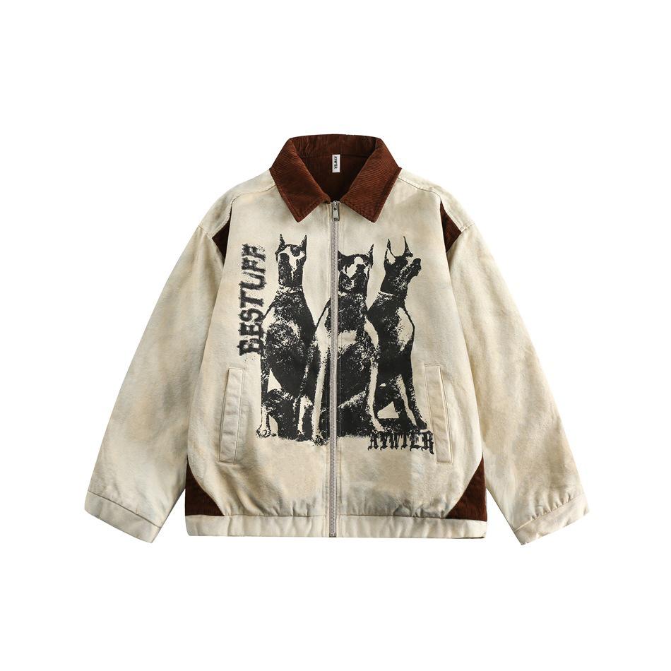 

Свободная зимняя куртка унисекс в стиле ретро в американском стиле 3XL