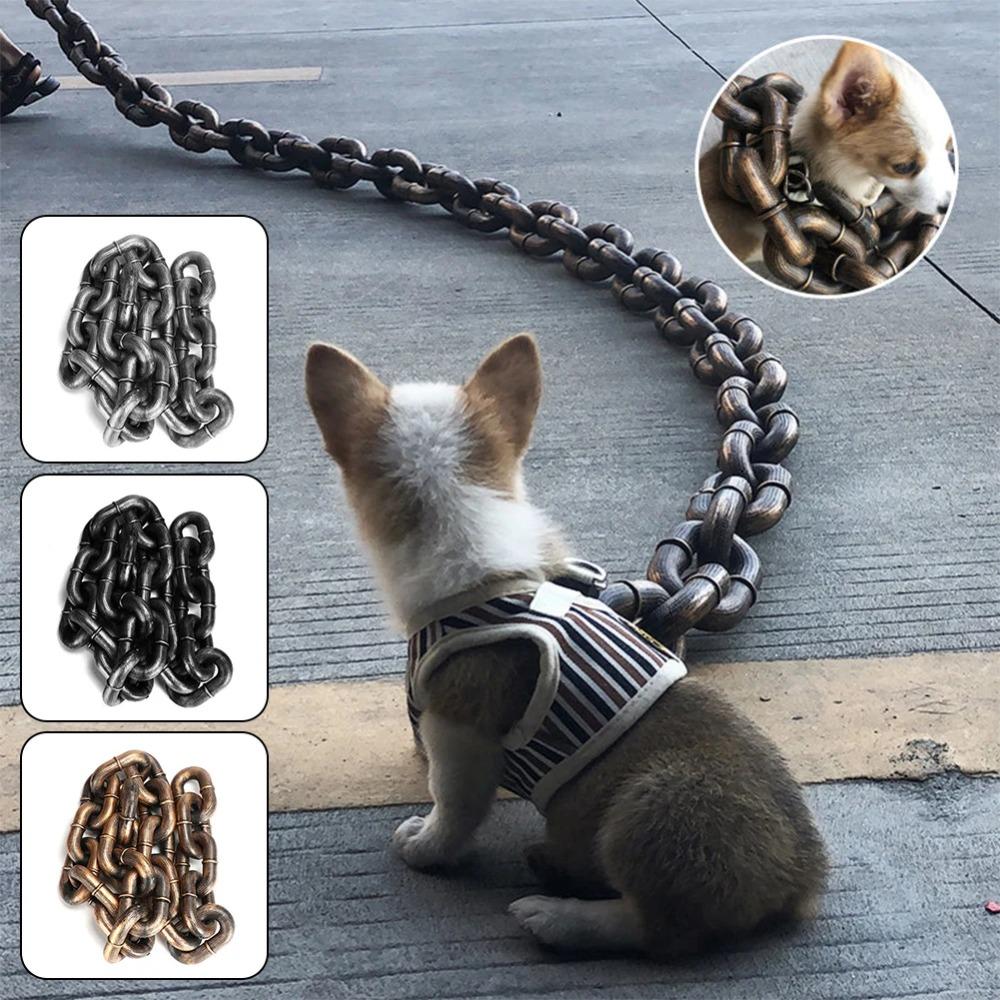 Plastic Dog Tractions Rope Bold Pet Leash Halloween Props Simulation Dog Chain Cat