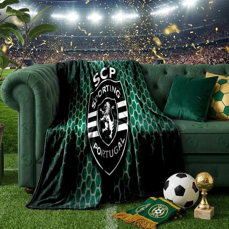 Sporting football Crest Throws Blanket Flannel Blankets Plush for Couch Bed Gifts for Men Women Travel picnic blanket Christmas fan gifts