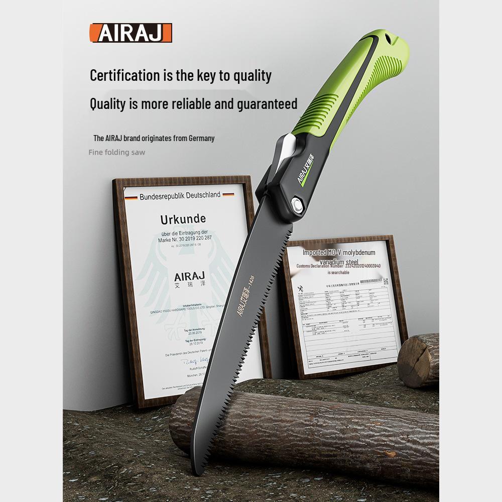 Compact Handheld Woodworking Saw - Folding Manual Tool for Tree and Wood Cutting