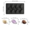 Moldes de Silicona Antiadherentes de 8 Cavidades para Nueces y Almendras Para Hornear Mousse Pastel 3D Molde de Chocolate Molde para Hornear Pastel DIY Accesorios de Cocina