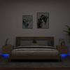 VidaXL Wall-Mounted Bedside Tables with LED Lights 2 Pcs, Nightstands, Bedroom Night Tables, Modern, Sonoma Oak 836817