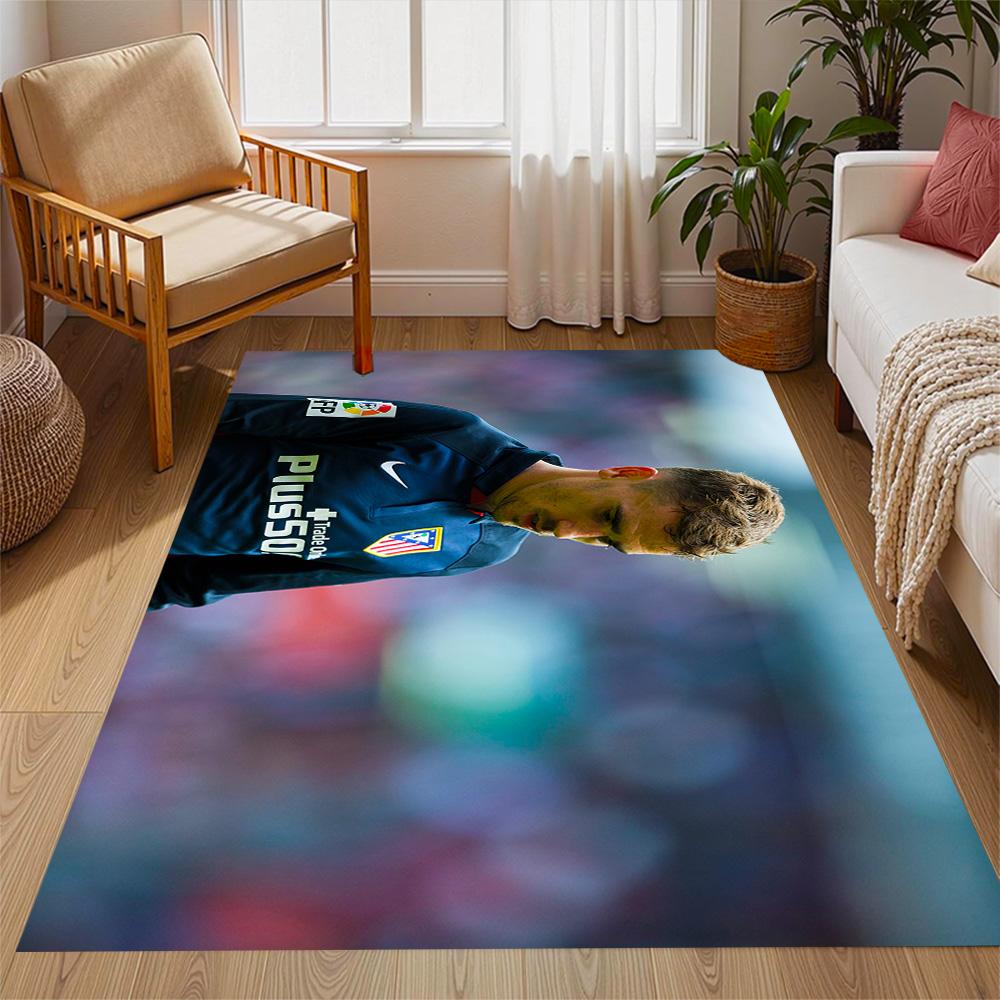 Atletico Madrid Player Floor Rug Office Rug Perfect for Outdoor Game Room Kitchen Bedrooms Anti-slip Rug Anime Office Decor Perfect Gift for Women/Men