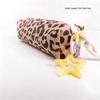 Leopard Print Canvas Pencil Case - Large Capacity for Students