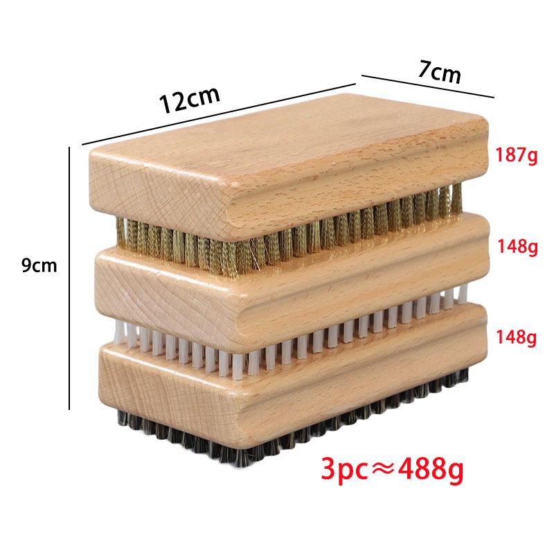 Snowboard Vaxningsborstset: Vaxborttagning, Polering, Dekontaminering med Mässings-, Nylon- och Hästhårsborstar