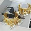 18K Gold And Silver Cherry Wide Open Bracelet Punk Stacked Wear Niche Cherry Bracelet