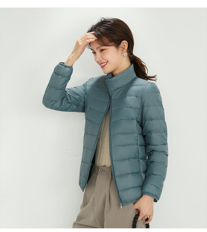 TikTok autumn and winter new down light down jacket women's hooded thin large size thickened coat