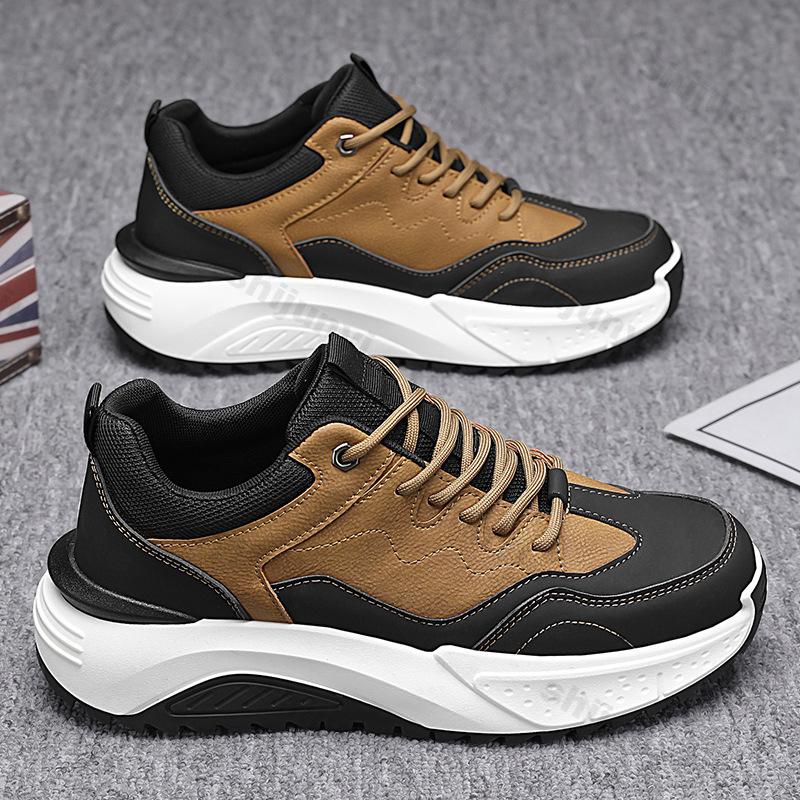 

Men s Retro Design Thick Soled Casual Shoes 2026 Autumn New Fashi Trend Comfortable Versatile N Slip Low Top Chunky sneakers 44 коричневий