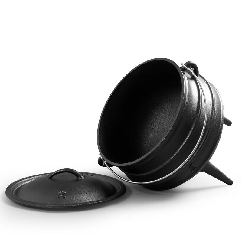 ZISIZ Outdoor Cast Iron Camping Cauldron