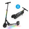 Elektrischer Kinderroller 2-in-1 Faltbar, Dreifach-Sicherheitsbremse, Bluetooth, App, LED, Höhenverstellbar(Altersgerecht), Nior