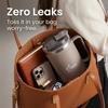 Insulated Travel Coffee Mug with Handle 304 Stainless Steel Thermal Tumbler Leakproof Tea Cup Portable Lid Strainer Spoon