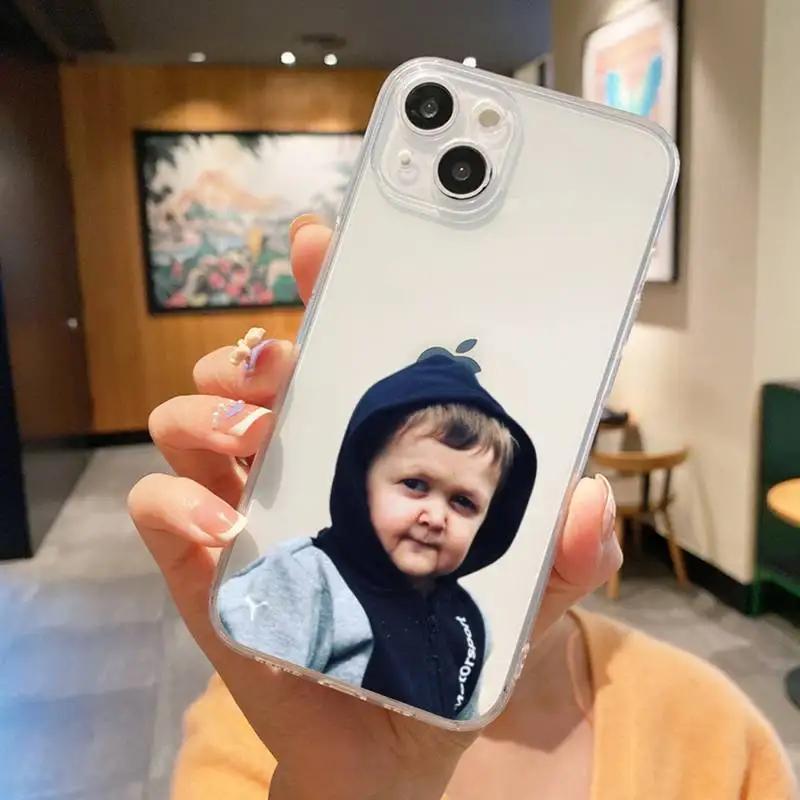 Funny Babaite Hasbulla Phone Case for iPhone 16 11 12 13 14 15 Pro Max Mini SE 7 8 Plus Funda Shockproof Transparent Phone Cover