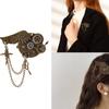 Vintage Steampunk Brosche Anstecknadel für Damen Herren PunkStyle Zahnrad Flügel Kette Brosche Reversnadel Hemd Korsage Anstecknadel Haarspange