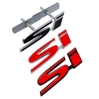 3D Metal SI Letters Car Front Grille Emblem Rear Trunk Badge Sticker for Civic Accord Inspire SI Accessories