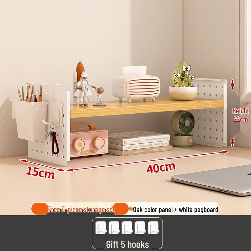Pegboard Desktop Organizer: Multi-layer Storage Rack for Dorm, Home, or Office Desk