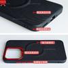 For OPPO Reno 15 Pro Case Fashion Magnetic For MagSafe Matte Fine Grain Leather Cover Simple Fingerprint-Resistant Bumper