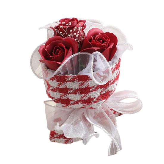Yousheng Mini Artificial Rose Bouquet Handcrafted Simulated Flower Decoration Romantic Valentine's Day Birthday Gift for Mother Wife Girlfriend