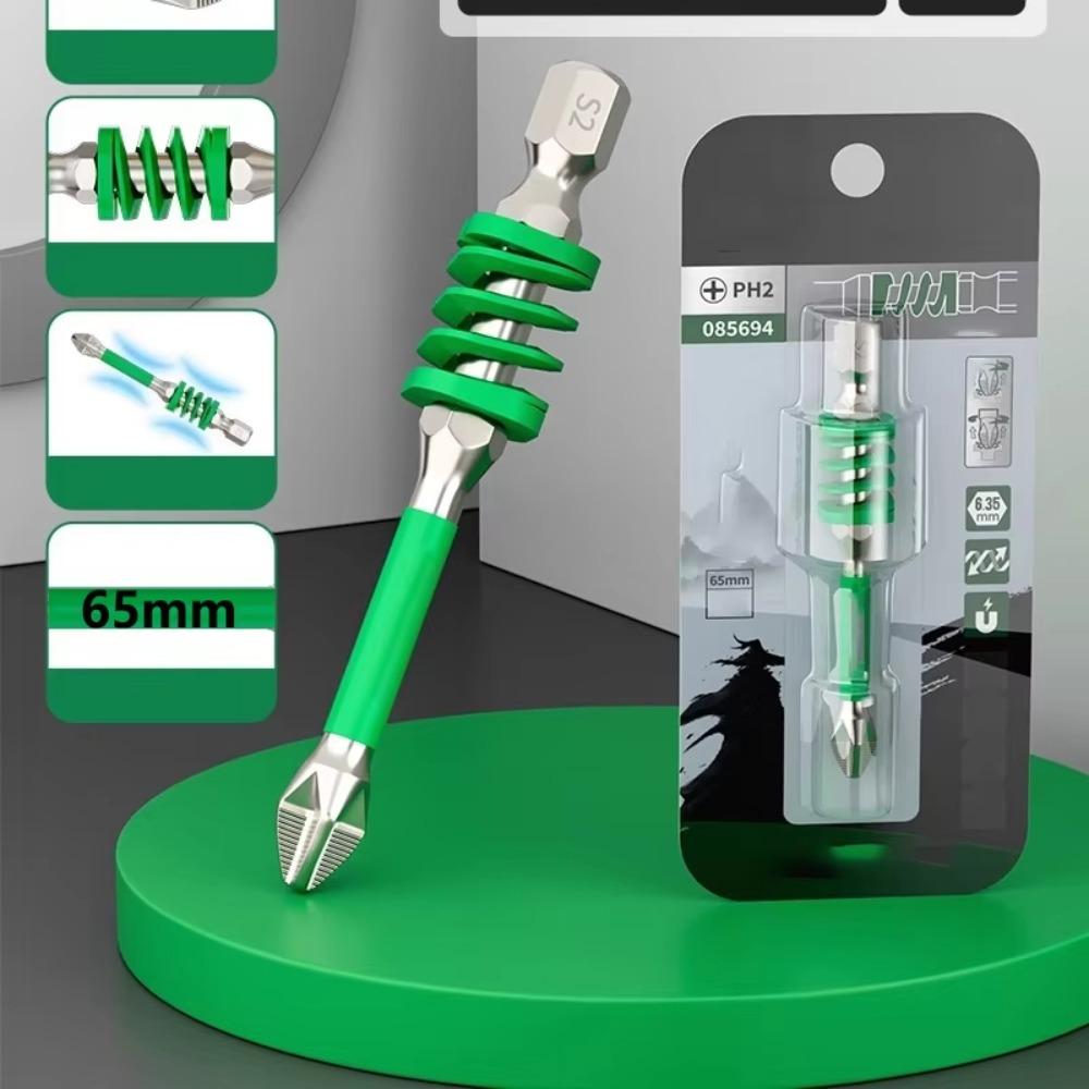 

With Spring Anti-Slip Phillips Bit Magnetic 1/4 Hex Shank Impact-resistant Screwdriver Bits High Hardness 65/90/110mm