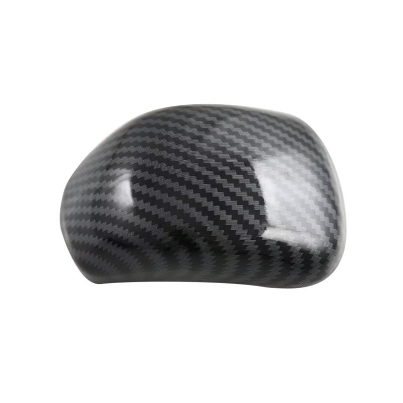 A90Q-Car Center Console Gear Head Shift Knob Cover Interior Accessories For Mitsubishi Triton / L200 2024 Carbon Fiber