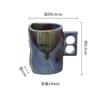 Premium Elegant Vintage Handmade Stoneware Reactive Glaze Irregular Coffee Mug for Home Homestay Office Desk Tabletop Art Decors
