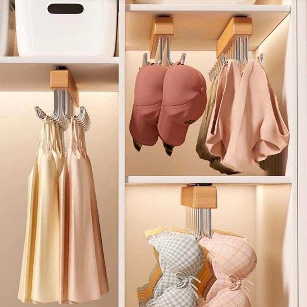 16 Hooks Hat Storage Hanger Retractable Underwear Storage Rack New Clothes Hanger Home