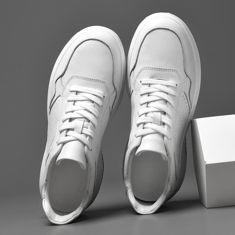 Fashion Genuine Leather Mens Skateboard Shoes Lightweight Sneakers High Quality Male Skateboard Footwear Casual Shoes New Comfy Trainers