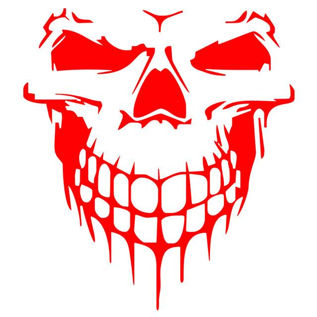 Car Sticker Removable Waterproof Colorful Laser 3D Skull Vinyl PET Decal Sticker Auto Exterior Styling Decoration Accessories