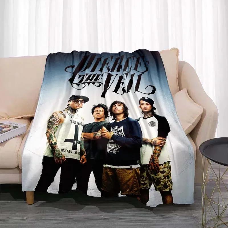 Pierce The Veil Band Printed Flannel Blanket Soft Kid Warm Plush Throw Blanket for Bed Bedroom Sofa Bed Picnic Blanket Fan Gift