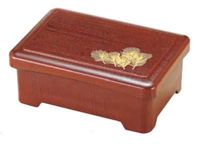Wakaizumi Lacquerware, Eel Box D.X. Long Box, Brushed Wakamatsu Inner Vermilion Lacquer, 1-568-3