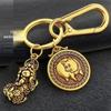Fortune Keychain: Wealth-Attracting Pixiu & Zodiac Pendant for Road Safety