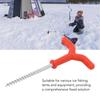 5PCS Threaded Shaft Ice Anchor Set Y-Handle Grip Drill Rod Holders Ice Fishing Stakes  Pole Holding