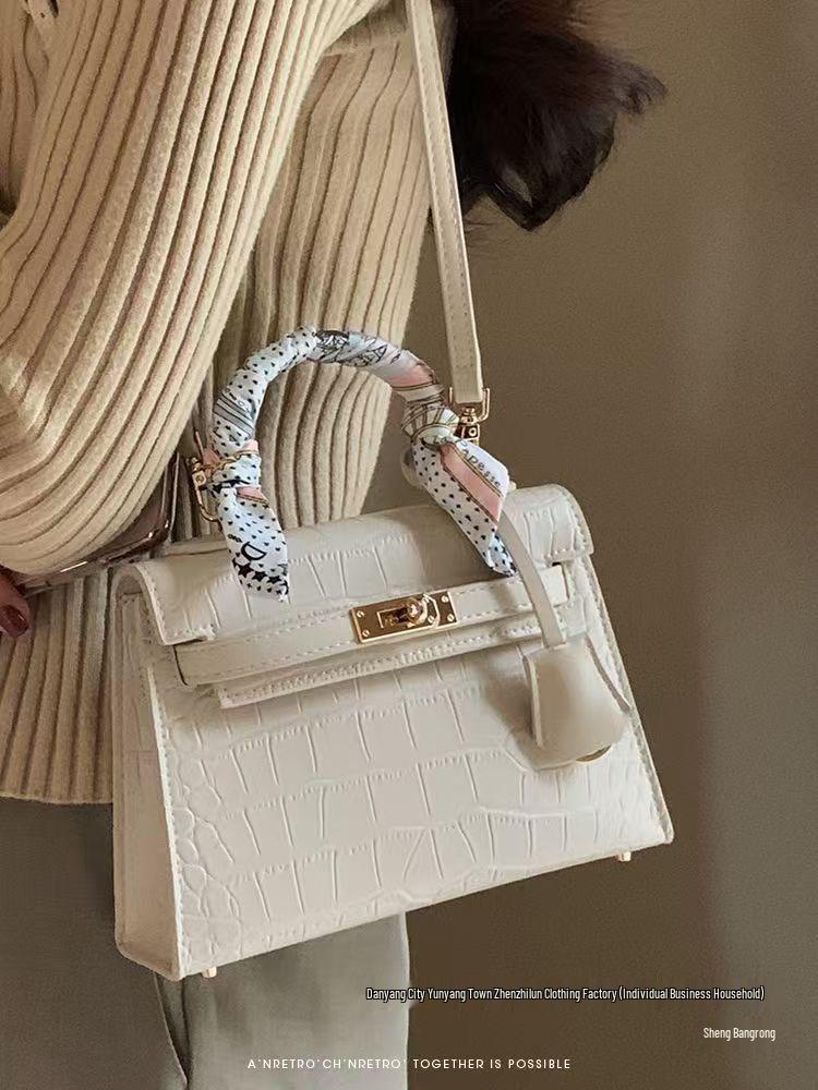 Versatile Kelly Bag: Luxury Textured Handbag for All Seasons - Women's Fashion, Casual Style
