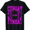 Cute Sunday Funday Football Retro Distressed Graphic T-Shirt
