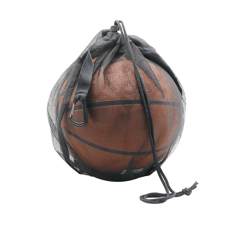 

Popular Drawstring Mesh Sports Bag for Basketball, Football, and Volleyball Storage 16L чёрный