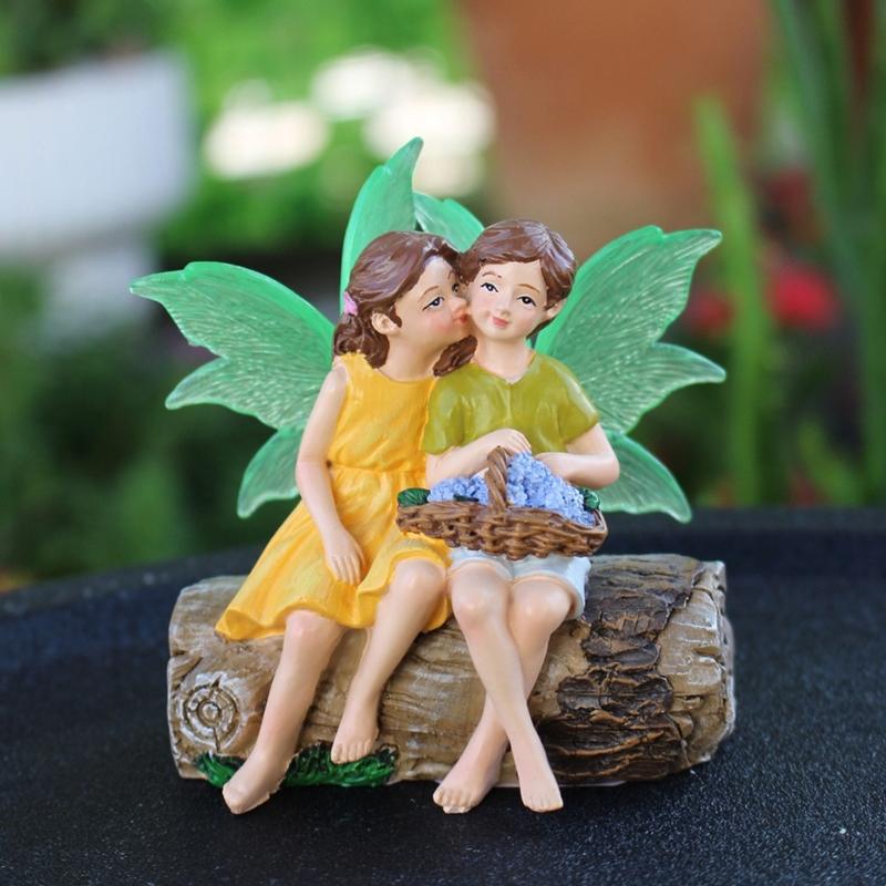 User Friendly Resin Glowing Flower Fairies Statue With Nightlight Perfect For Bedroom Lawn Ornaments Gift