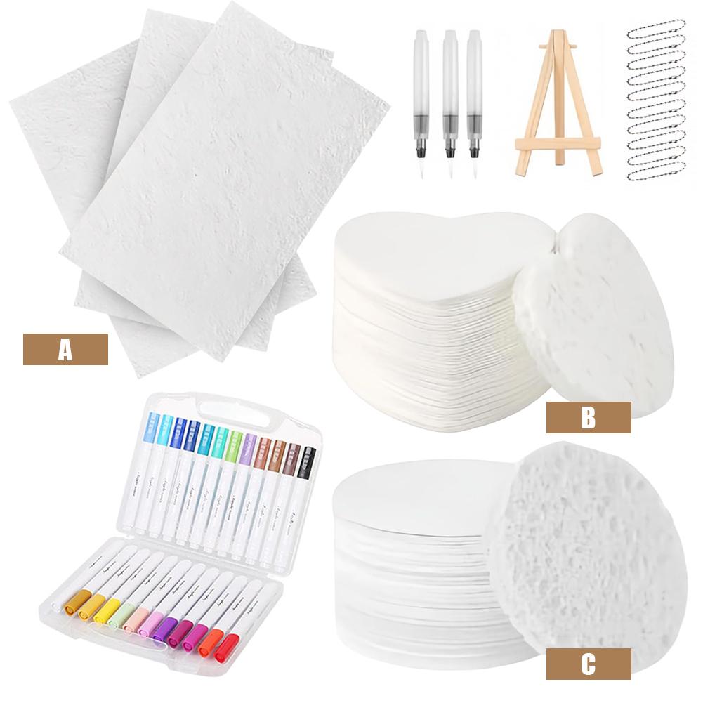 10 Pcs DIY Art Supplies Magic Puffy Paint Paper with 12 Marker Pen&10 Chian Magic Puffy Paint Kit 3D Effect Texture Painting Kit