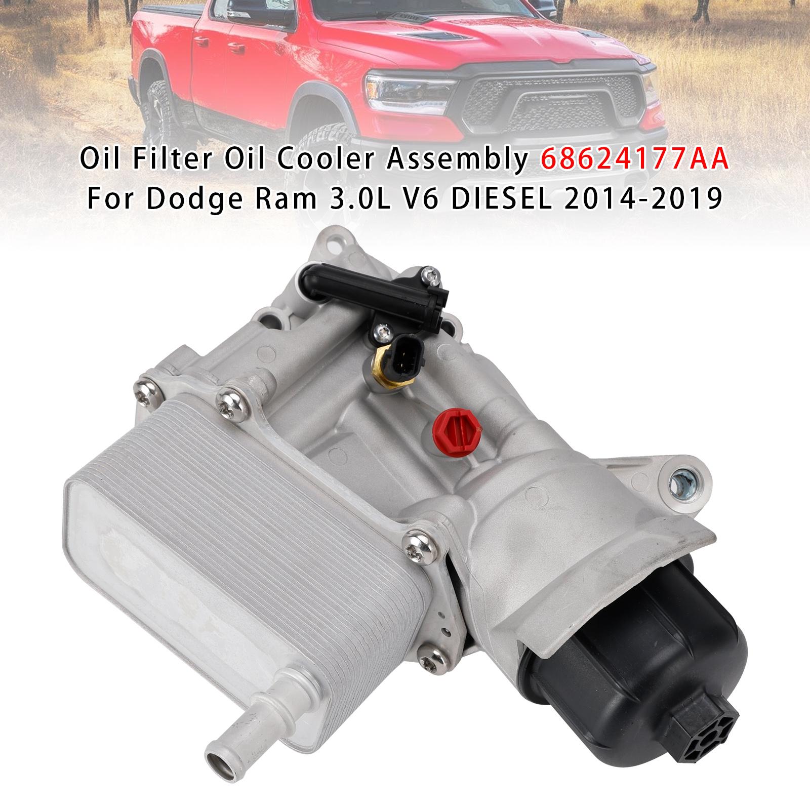 

Oil Filter Oil Cooler Assembly 68624177AA For Dodge Ram 3.0L V6 DIESEL 2014-2019