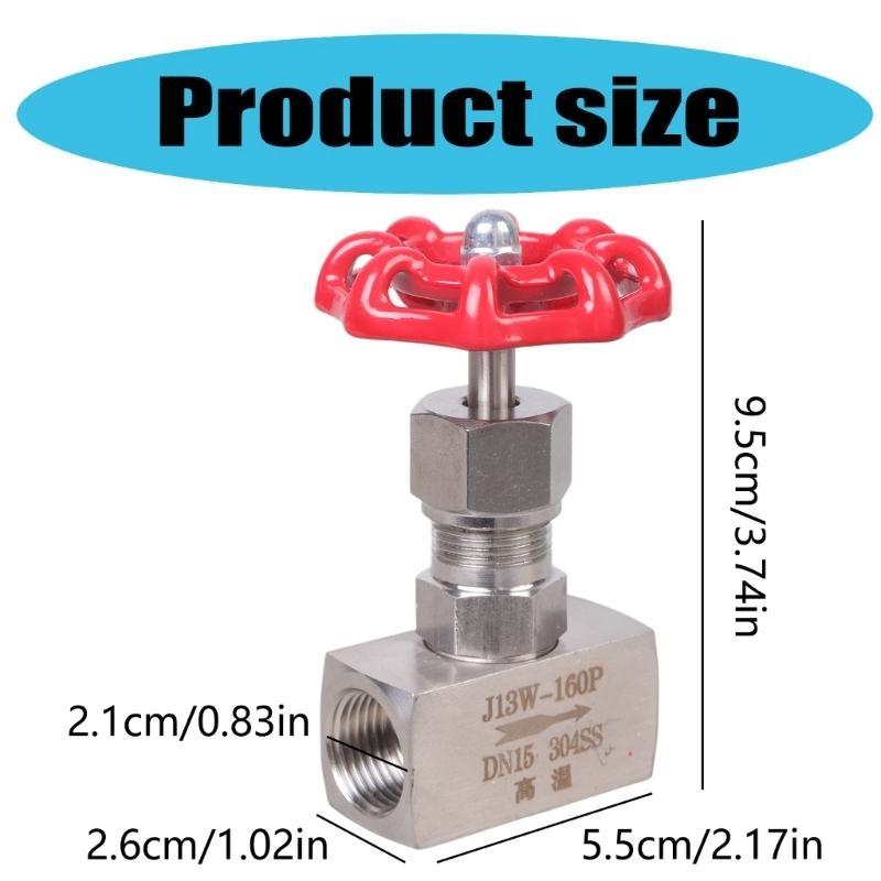 1/2" DN15 Stainless Steel 304 High Pressure Needle for Valve Female Thread J13W