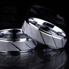 Men Fashion Matte Geometric Band Finger Ring Wedding Engagement Jewelry Gift
