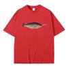 Fish Smoking Funny Vertebrata Printed Lovers Meme Tshirts Women Casual Vintage Women Short Sleeve Tshirt Causal Clothing