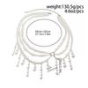 Tassel Waist Chain Belt Geometric Beads Chain Belt Fashion Pearl Waist Chain  Body Jewelry