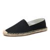 men Sewing Flax Shoes Slip on Loafers Casual Shoes Man Espadrilles Hemp Canvas Flat Shoes Plus Size Fisherman Driving Footwear