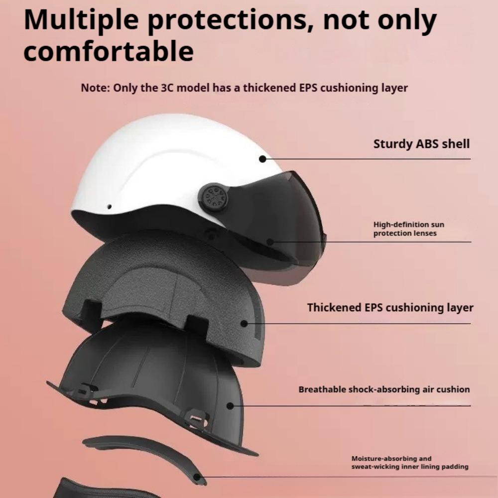 3C Certified Electric Vehicle Helmet Men and Women Summer Sun Protection Electric Vehicle Helmet Light Half Helmet