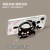 Black cat magnetic bracket bracelet is suitable for Apple 16promax mobile phone case 13 transparent silicone 15 cute 14 girls