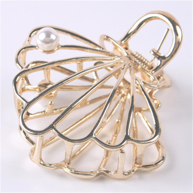 Unique Fashion Hair Accessories Ladies Geometric Metal Korean Hair Claw Clip