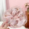 Elegant Pleated Hair Ties Intricate Floral Design Hair Rope Fresh Floral Hair Ring  Summer Season